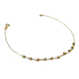 دستبند طلا 18 عیار زنانه مدل هرمس گوی میلان کد 136005