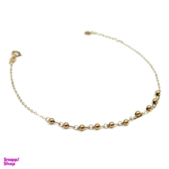 دستبند طلا 18 عیار زنانه مدل هرمس گوی میلان کد 136005