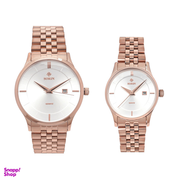 ست ساعت مچی عقربه ای زنانه و مردانه سورین مدل GL1015B-SR03S