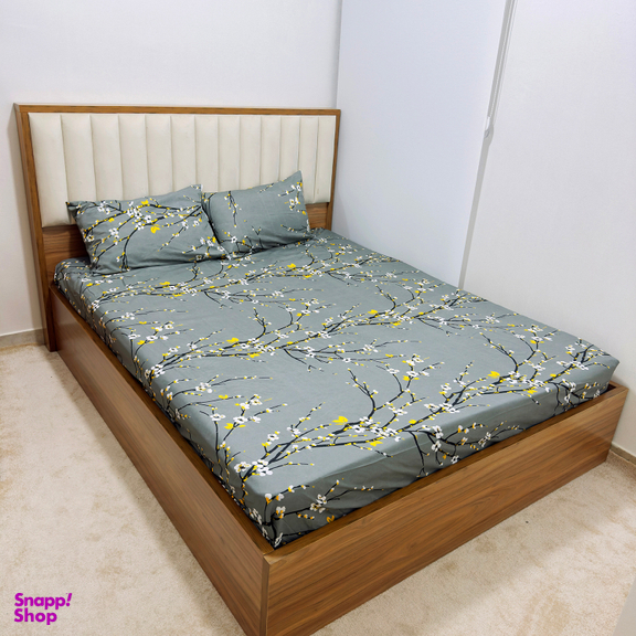 ملحفه 2 نفره ناتوسا مدل کشدار شکوفه سایز 160×200 سانتی متر