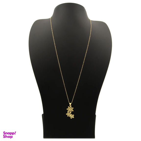 گردنبند طلا 18 عیار زنانه کاپانی مدل گل کد KN022