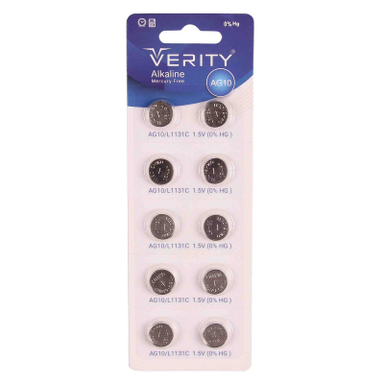 باتری ساعت وریتی مدل AG10 / LR1130 / 390 بسته 10 عددی