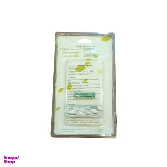دماسنج و رطوبت سنج دیجیتالی کد KT905