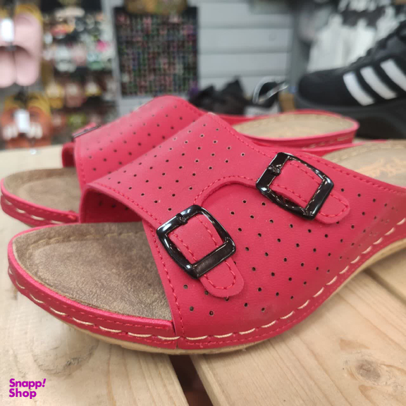 دمپایی زنانه کمند مدل افرا رنگ قرمز