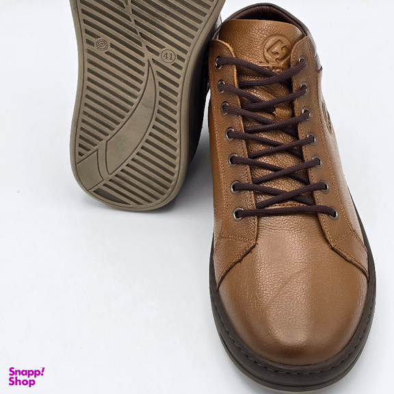 کفش راحتی مردانه شمس کد 4677 رنگ قهوهای