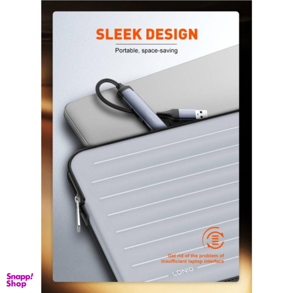 USB هاب 4 پورت USB/Type-C الدینیو مدل DS-64C