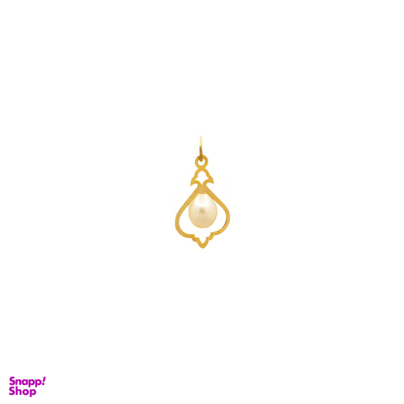 پلاک گردنبند زنانه طلا 18 عیار سی دا مهر مدل مروارید لیزری