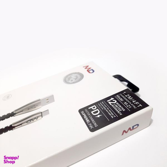 کابل تبدیل USB به microUSB ام دی مدل M-22 طول 1.2 متر