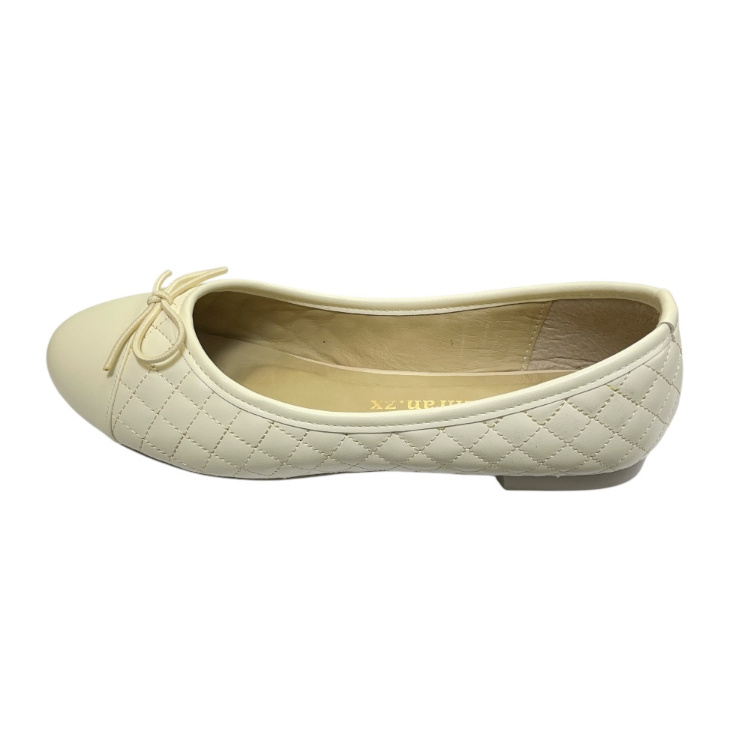 کفش راحتی زنانه مدل پاپیون کد 303 رنگ کرم