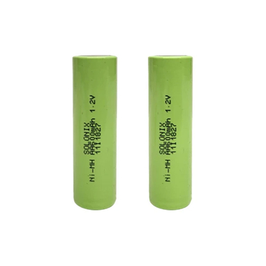 باتری قلمی قابل شارژ سولونیکس Ni-MH مدل صنعتی 600mAh سرتخت مجموعه 2 عددی