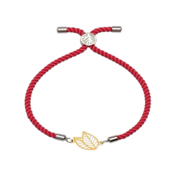 دستبند طلا 18 عیار زنانه پانسی مدل برگ کد M92031