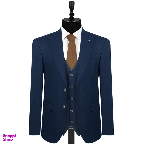 کت شلوار کمبین کج راه مدل ژیله دورو کد 1443 رنگ سرمه ای تیره