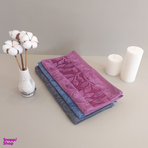 حوله دستی ارغوان مدل یاپراق سایز 80×40 سانتیمتر