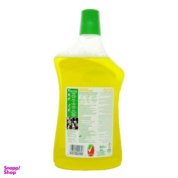 مایع پاک کننده زمین شوی آنتی باکتریال دتول رایحه لیمو حجم 900 میلی‌ لیتر