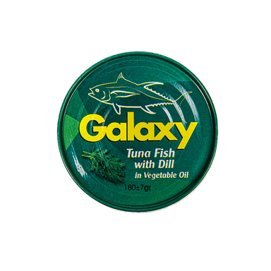 تن ماهی در روغن با شوید گالکسی وزن 180 گرم