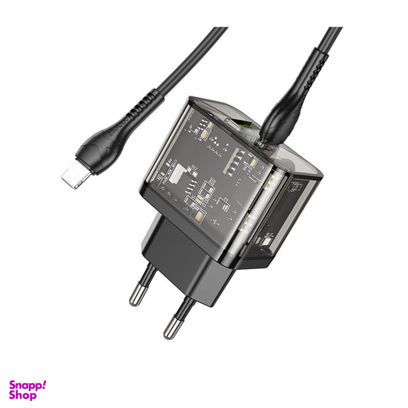 شارژر دیواری 20 وات هوکو مدل N34 PD به همراه کابل تبدیل لایتنینگ