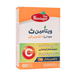 قرص جویدنی ویتامین ث 500 میلی گرم کیمیاگر طوس بسته 60 عددی