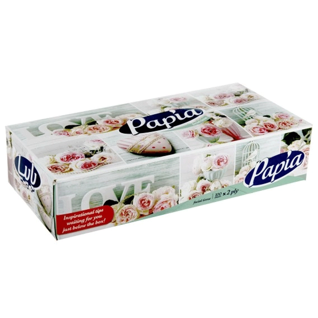 دستمال کاغذی پاپیا مدل 2 لایه بسته 100 برگ