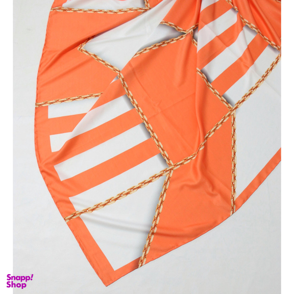 روسری زنانه آنالیا مدل ابریشم دست دوز طرح زنجیری کلاسیک کد ana-2821