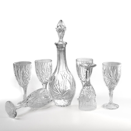 سرویس پارچ و لیوان 7 پارچه آلبرتا طرح خورشیدی