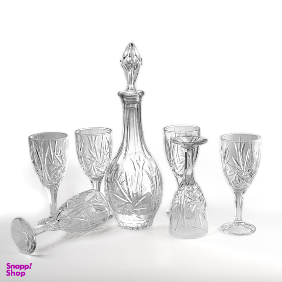 سرویس پارچ و لیوان 7 پارچه آلبرتا طرح خورشیدی