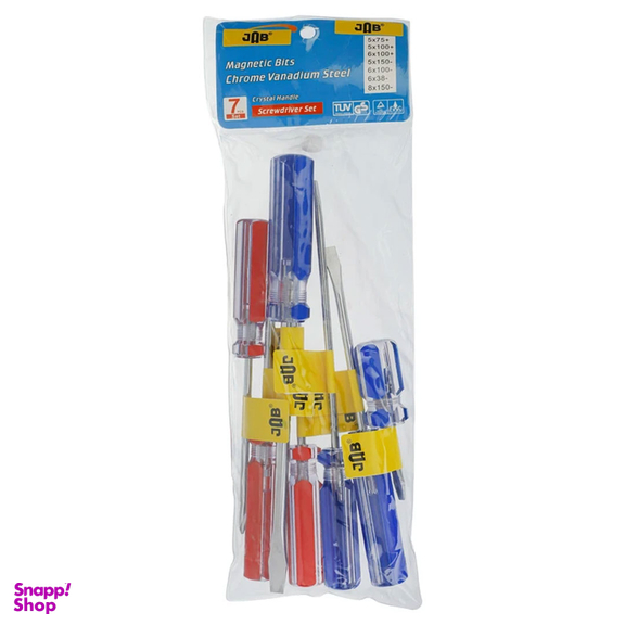 پیچ گوشتی جاب مدل JB-70077 RB مجموعه 7 عددی