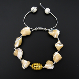 دستبند طلا 18 عیار زنانه کاپانی مدل صدفی کد kb020