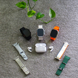 ساعت هوشمند ورنا مدل W49 Ultra مجموعه 7 بندی به همراه هندزفری مدل Airpod Pro