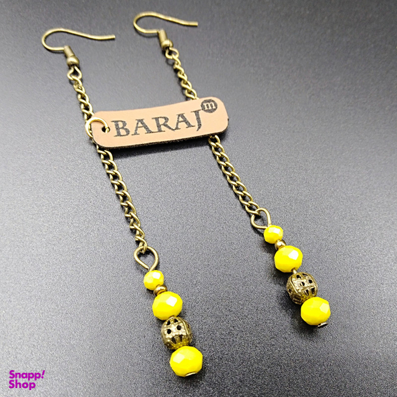 گوشواره زنانه باراج من مدل آویز زنجیر دار کریستالی کد GS-02