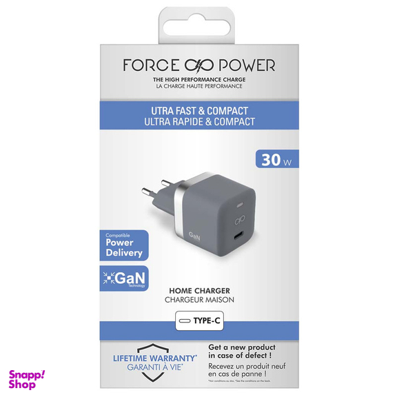 شارژر دیواری فورس مدل FPCS30WGANCG USB-C PD