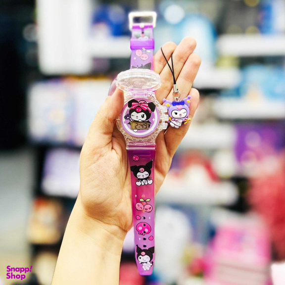 ساعت مچی دیجیتال پسرانه مدل کرومی چراغ دار موزیکال به همراه آویز