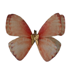 آویز گردنبند طلا 18 عیار زنانه طرح پروانه نارنجی