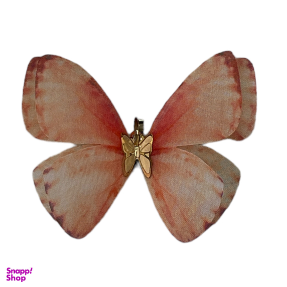 آویز گردنبند طلا 18 عیار زنانه طرح پروانه نارنجی