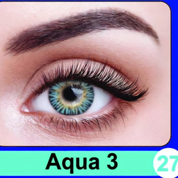 لنز چشم پرو نیو ویژن رنگ آبی اقیانوسی دور مشکی وسط عسلی شماره 27 به همراه جالنزی