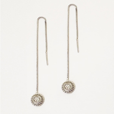 گوشواره نقره زنانه گیرا مدل بخیه G0665