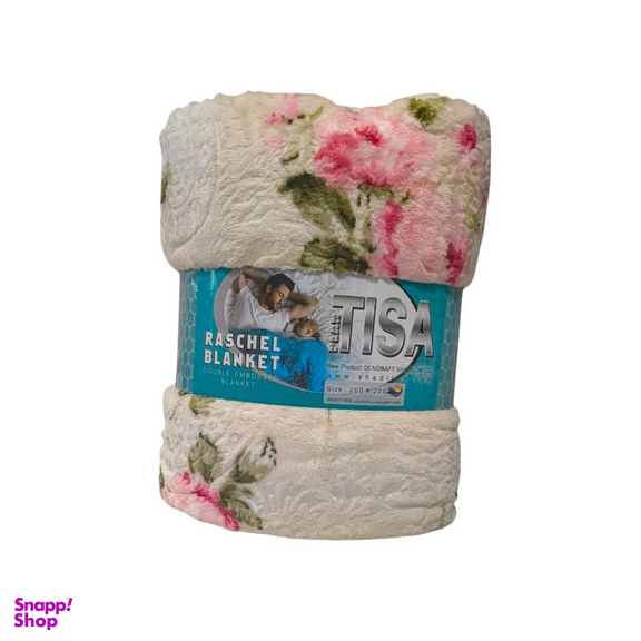 پتو مسافرتی یک نفره تیسا مدل ژله ای گلدار کد CHL1 سایز 150×220 سانتی متر