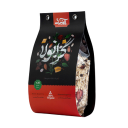 جو دوسرپرک صبحانه آنید با مغز بادام توت فرنگی موز کنجد چیپس کاکائو وزن  450 گرم