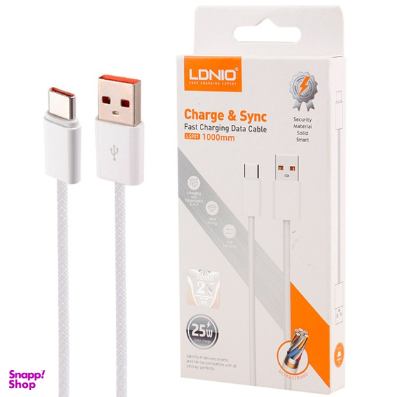 کابل USB به Type-C الدینیو مدل LS901 25W طول 1 متر