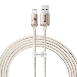 کابل USB به لایتنینگ باسئوس مدل Crystal Shine Series طول 2 متر