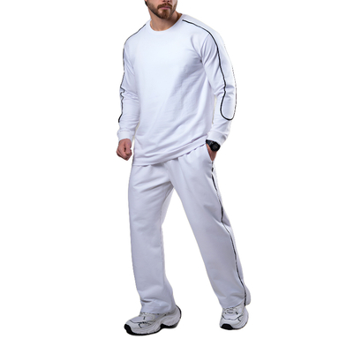 ست تیشرت و شلوار مردانه گلکسی کد 9 رنگ سفید