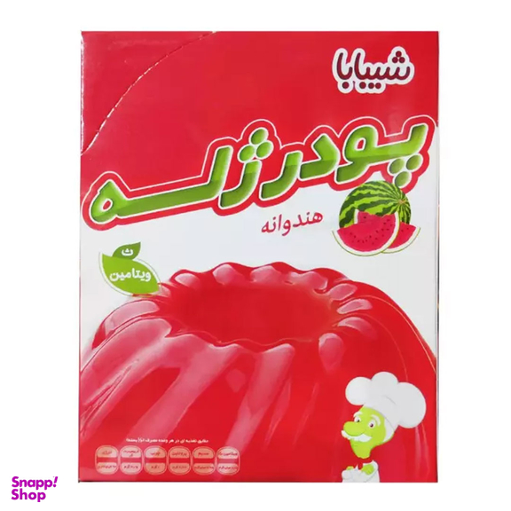 پودر ژله شیبابا طعم هندوانه وزن 100 گرم