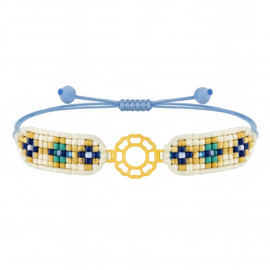 دستبند طلا 18 عیار زنانه مدل میوکی گل کد 4270