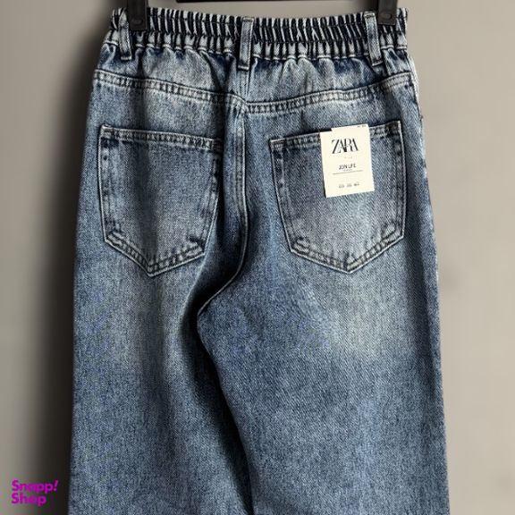 شلوار بگ مردانه طرح ZARA کد 3488 رنگ آبی