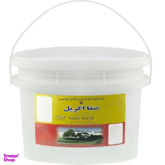 رنگ آکریلیک صفاشیمی کد A 6500 وزن 10 کیلوگرم