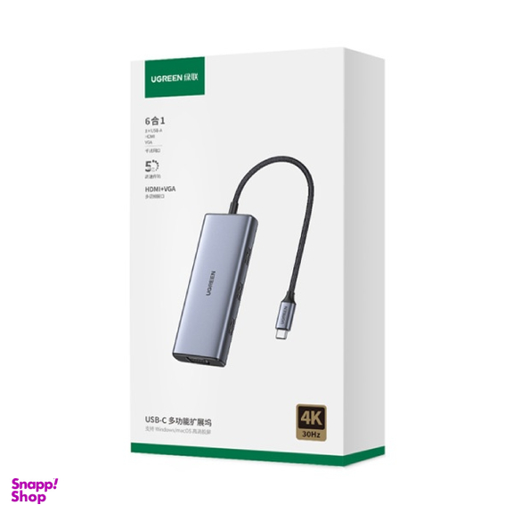 هاب 6 پورت تایپ سی یوگرین مدل CM498-90885