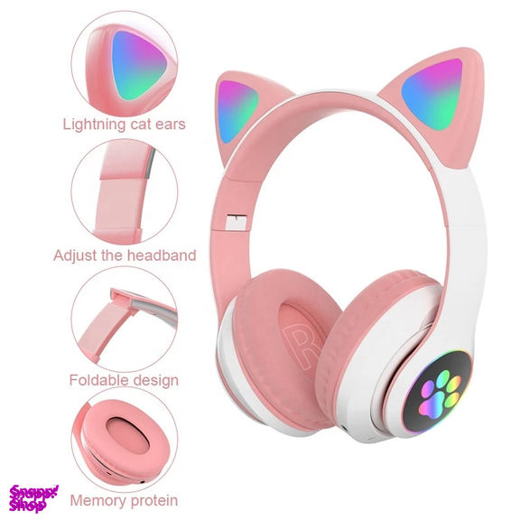 هدفون بلوتوثی طرح گربه مدل RGB MZ-023