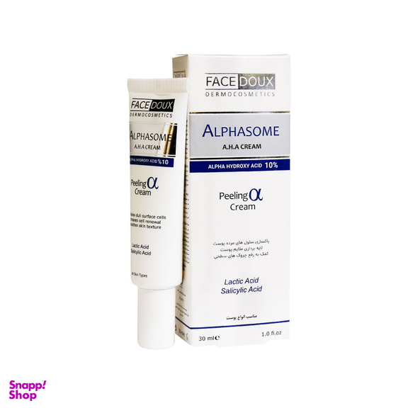 کرم لایه بردار فیس دوکس مدل Alphasome 10 حجم 30 میلی لیتر