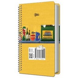 دفتر آشپزی من سیمی 80 برگ دارکوب مدل شف کد 165/1