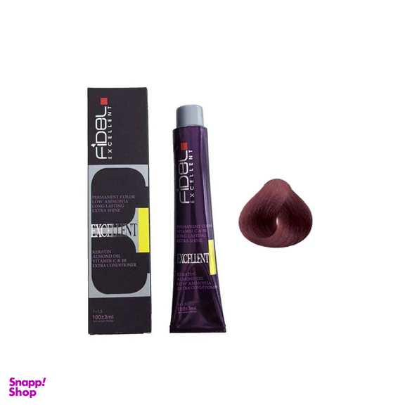 رنگ مو فیدل اکسلنت شماره 4P رنگ مرواریدی تیره حجم 100 میلی لیتر