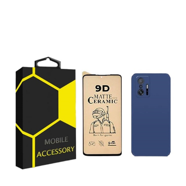 کاور گوشی موبایل مدل سیلیکونی مناسب شیائومی 11T /11T pro به همراه محافظ صفحه نمایش مات